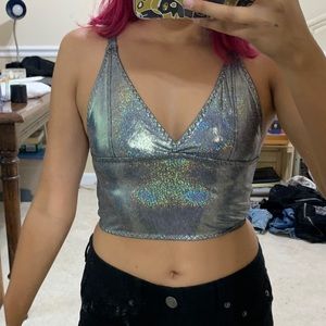 Holographic crop top